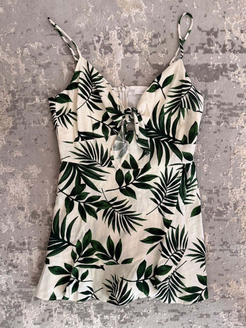 LUSH Tropical Leaf Print Romper